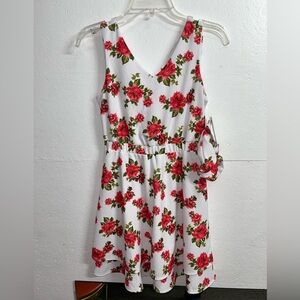 NEW NICKIE LEW Floral Sleeveless Dress w SCRUNCHIE